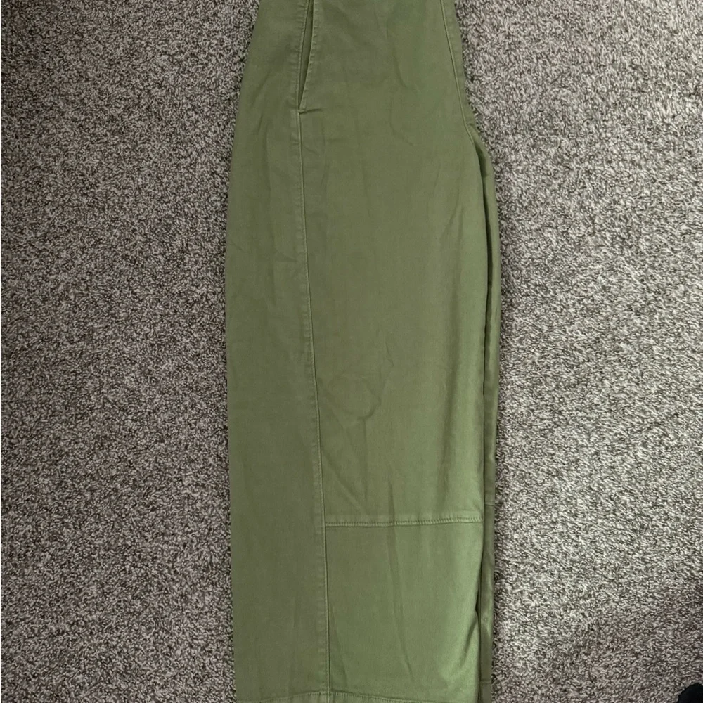 Pilcro Olive Wide-Leg Pants - Picture 2 of 5